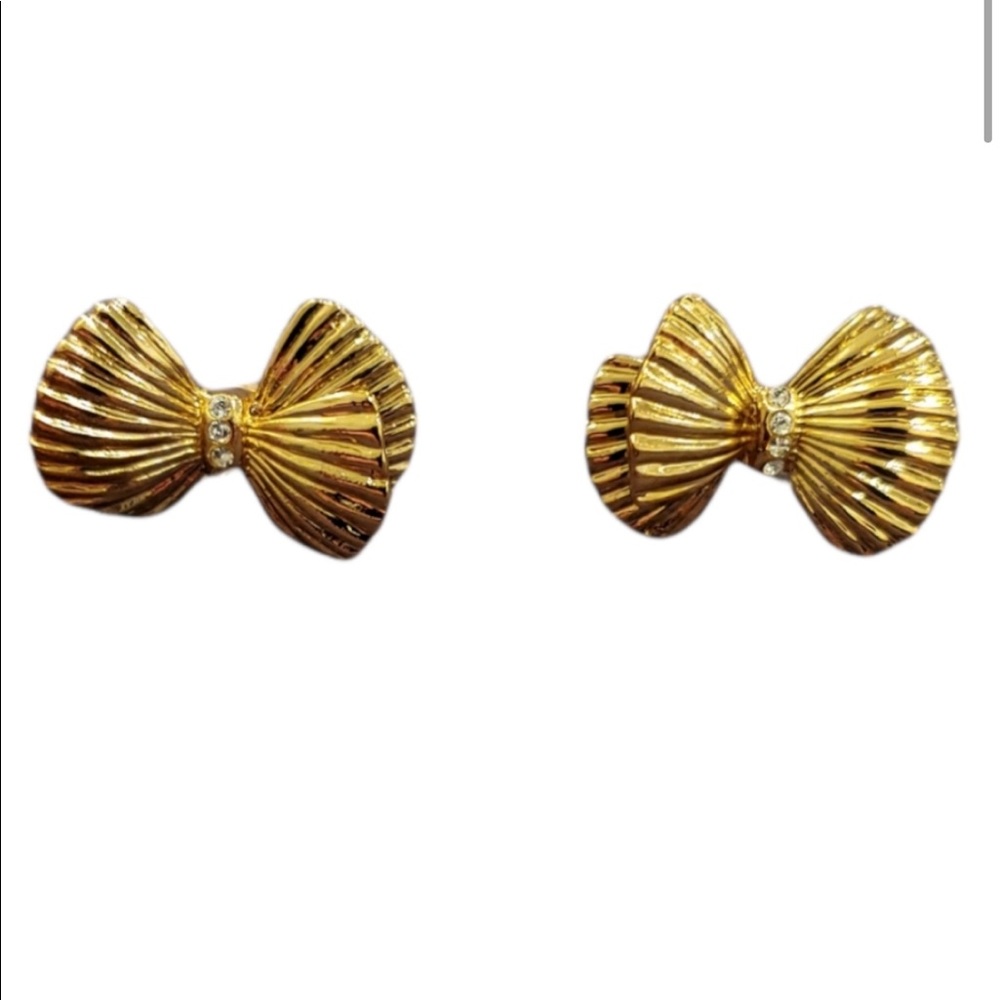 Lilly Pulitzer Bow Tie Earrings in Gold Metallic